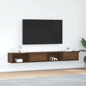 vidaXL Móveis TV 2pcs 100x31x25,5cm deriv. madeira carvalho castanho
