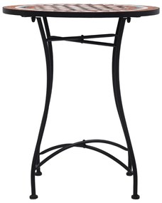 Mesa bistrô em mosaico 60 cm cerâmica castanho