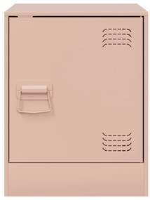 Mesa de cabeceira 34,5x39x44 cm aço rosa
