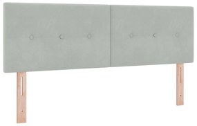 Cama Box com Colchão vidaXL Cinza Claro 140x190 cm Veludo