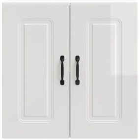 Armário de parede de cozinha Kalmar branco alto brilho