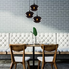 Candeeiro Suspenso Smoked – Fumê – 61 x 61 cm
