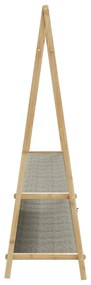 Roupeiro com prateleiras 132x45,5x150,5 cm bambu