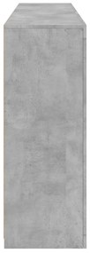 Aparador com luzes LED 162x37x100 cm cinzento cimento