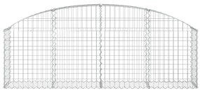 Cesto gabião arqueado 200x30x60/80 cm ferro galvanizado