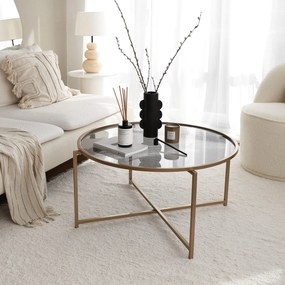 Mesa de Café Gold Sun - Dourado Fumado - 83x40x83 cm
