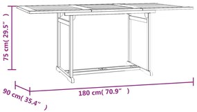 Conjunto de jantar para jardim 7 pcs madeira de teca maciça