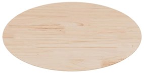 Tampo de mesa oval 60x30x2,5 cm madeira de pinho maciça