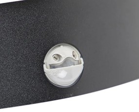 Candeeiro de parede exterior preto IP44 com sensor de movimento - Miro Moderno