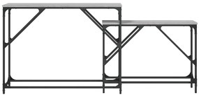 Mesas consola de encastrar 2 pcs deriv. madeira cinzento sonoma