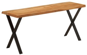 Banco com bordas vivas 105 cm madeira de acácia maciça
