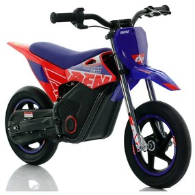Mini moto eléctrica velocidade até 13 Km/h C/Limitador RFN Warrior Kids SX-E150 150W 12/12” Supermotard Azul e Vermelho