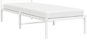 Estrutura de cama sem colchão com cabeceira 75x190 cm branco