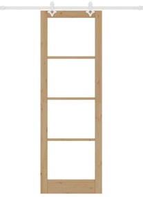 Conjunto de Porta Deslizante vidaXL com Conjunto de Hardware 78x232 cm