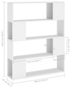 Estante/divisória 100x24x124 cm branco