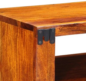 Armário de TV para parede 90x30x30 cm madeira acácia maciça
