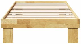 Estrutura de cama sem colchão 75x190 cm Carvalho de maciça