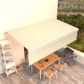 Toldo retrátil manual com estore 6x3 m cor creme