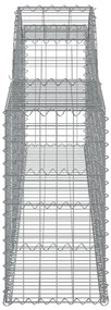 Cestos gabião arqueados 12pcs 300x30x60/80 cm ferro galvanizado