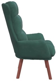 Poltrona Relaxante Veludo Verde Escuro