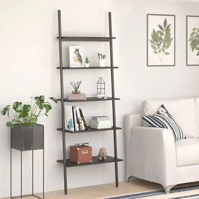 vidaXL Unidade 5 prateleiras inclinada 64x34x185,5 cm preto