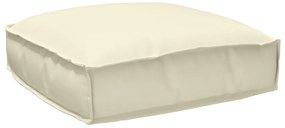 vidaXL Almofada de palete para assento Creme 50 x 50 x 12 cm