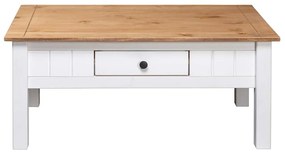 Mesa de centro 100x60x45 cm pinho maciço Panama branco