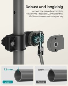 Toldo varanda  400 x 120 cm de fixação para proteção solar bege