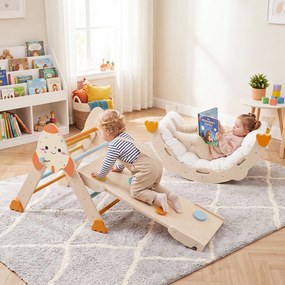 Conjunto de Escalada Infantil 8 em 1, 69 x 53 x 60 cm, Dobrável, Multicolor