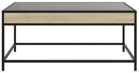 Mesa de centro luzes LED Infinity 90x50x41 cm carvalho sonoma
