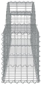 Cestos gabião arqueados 15pcs 200x30x40/60 cm ferro galvanizado
