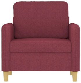 Poltrona Chloé - Em Tecido - Cor Vermelho Escuro - 78x77x80 cm - Com o