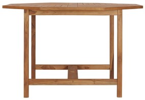 Mesa de jantar p/ jardim 110x110x75 cm madeira de teca maciça