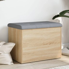 vidaXL Banco de arrumação Carvalho Sonoma 62x42x45 cm Madeira engenheirada