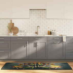 vidaXL Tapete de cozinha lavável antiderrapante 60x180 cm multicor