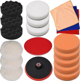 vidaXL 18 pcs conjunto de discos de polir 150 mm