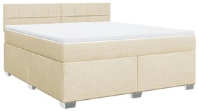 Cama com molas/colchão 180x200 cm tecido cor creme