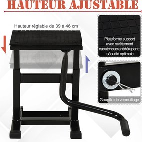 Suporte universal ajustável para motos, macaco hidráulico, suporte de oficina, suporte para motos todo-o-terreno, motocross e supermotard, preto