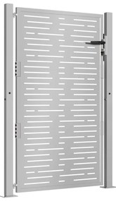 Portão de jardim 105x155 cm aço corten design quadrados