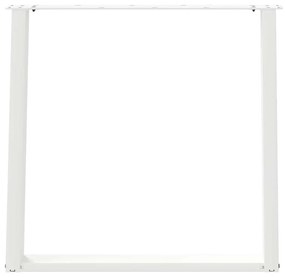 Pés de mesa de jantar em forma de U, 2 peças, branco, 80x (72-73) cm,