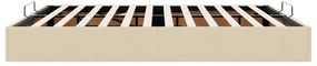 Estrutura cama otomana sem colchão 160x200 cm tecido cor creme