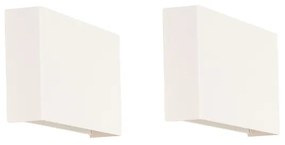 Conjunto de 2 candeeiros de parede modernos brancos - Otan Moderno