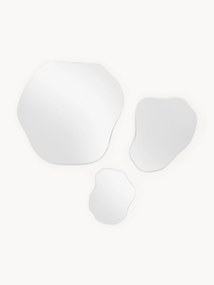 Espelho de parede sem moldura com forma orgânica Lia, conjunto de 3