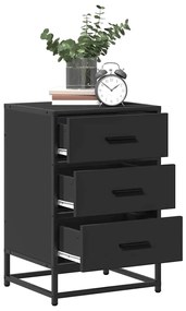 Mesa de cabeceira 40x34,5x60cm derivados de madeira preto metal