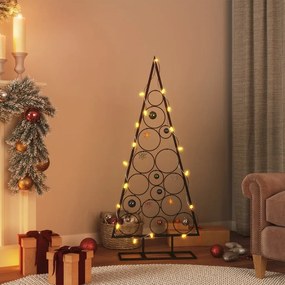 vidaXL Árvore de Natal para decoração 125 cm metal preto