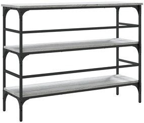 Mesa consola 100x32x75 cm derivados de madeira cinzento sonoma