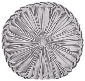 Almofada decorativa em veludo cinzento ⌀ 40 cm UDALA Beliani