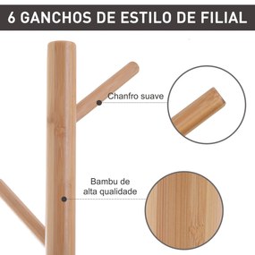 Cabide Charf em Bambu - Design Natura