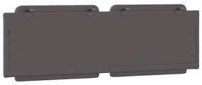 Almofadão de cabeceira 160 cm couro artificial cinzento