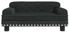 Cama para cães 70x45x30 cm veludo preto